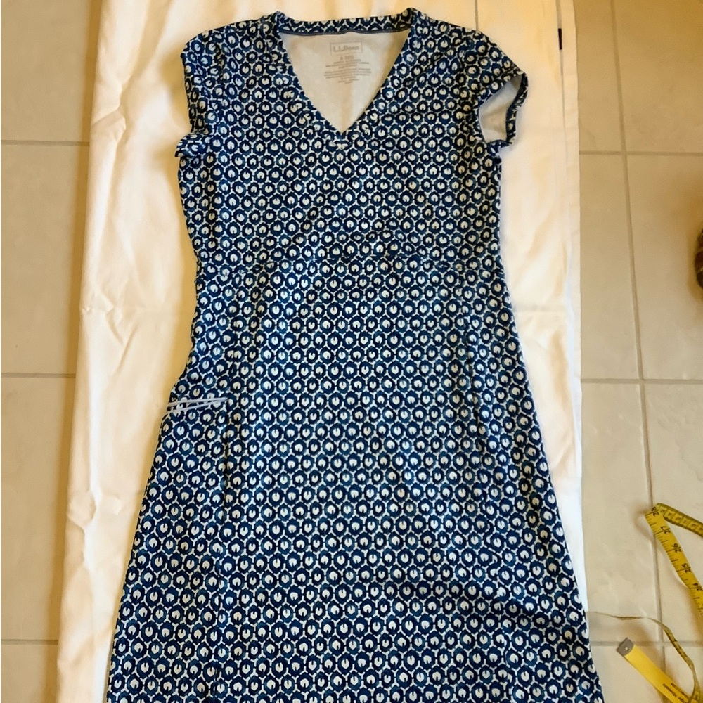 Blue Patterned Women's Dress